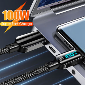 Digital Display Fast Charger Cable 100W USB A To Type C Data Cord Charging Wire for Samsung Xiaomi 14 Huawei Oppo Vivo OnePlus