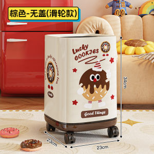 Thùng Rác Tròn Dễ Thương Dung Tích 13L Dùng Trong Gia Đình Có Bánh Xe Nắp Lật Thùng Đựng Rác Cho Thú Cưng Thùng Đựng Rác Nhà Bếp