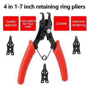 Tang Snap Ring 4in1 Plier Snap Ring Circlip 4 mata / Tang Snap Ring 4in1 Circlip Tekan Buka Tutup Bengkok Tang Multifungsi