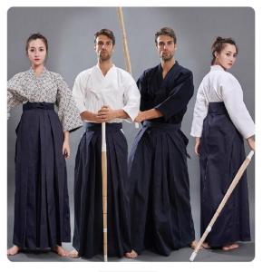 High Quality Japanese Dobok Ties Sets Kendo Iaido Aikido Hapkido Hakama Martial Arts Uniforms For Men Women Size XXS-3XL