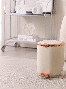 ถังขยะเคลือบทอง 15 ใบ พร้อมสต็อก ส่งจากกทม สวิตช์มือและเท้า/เหมาะสำหรับห้องน้ำและห้องโถง