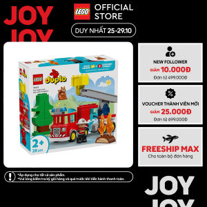 LEGO DUPLO 10473 Đồ Chơi Lắp Ráp Xe Cứu Hỏa Kèm Vòi Phun Nước Và Lính Cứu Hỏa (28 chi tiết)