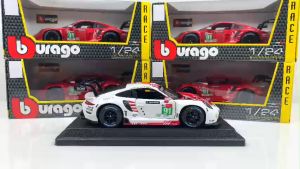 Mô hình xe Porsche 911 RSR LM 2020 tỉ lệ 1:24 hãng Bburago [ Mô hình tĩnh ]