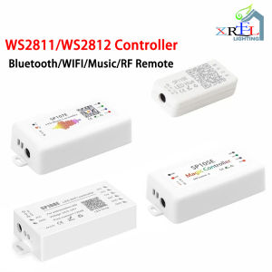 WS2811 WS2812B SP107E SP105E ตัวควบคุมไฟ Led บลูทูธ/เพลง/WIFI พิกเซลควบคุม APA102 DC5-24V WS2801 RGB/RGBW