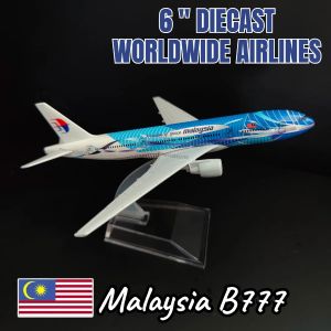Metal Diecast Aircraft Model 6 Inches Scale Airbus Boeing 350 380 737 747 787 Aviation Miniature Art Replica Kid Fidget Boy Toy