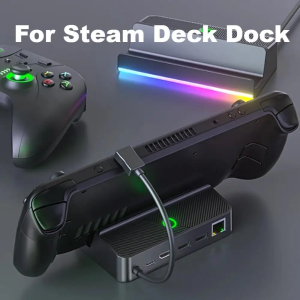 4K HDMI-Compatible Video Converter Bracket for Steam Deck TV Video Adapter Charger Dock for Steam Deck Console