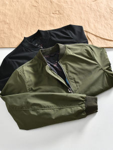American Style MA-1 Mens Outdoor Waterproof Baseball Collar Flight Jacket Trendy Autumn Order Processing Standard Fit Jacket
