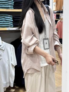 V.C.I | Pink Linen Shirt Lightweight Sun Protection