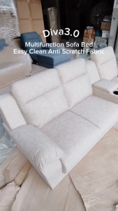 [FREE INSTALLATION] SMASIS DIVA3.0 New Design L-Shape Velvet Sofa with Large Storage & Cup Holders Pocket Spring Seat