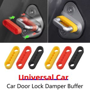 4Pcs Universal Car Door Lock Shock Absorber Silicone Cover Noise Reduction Anti-Collision Pad Universal Latch Protector for Auto Door