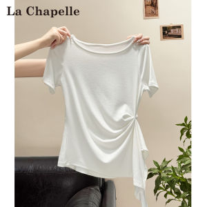 La Chapelle | Áo Thun Tay Ngắn Dáng Ôm Cổ Bất Đối Xứng
