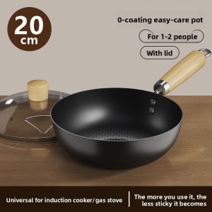 CMGF | Personal Non-Stick Flat Bottom Wok for Induction Cooktop