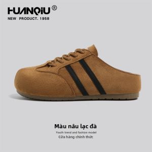 HuanQiu | Dép Mules Đế Dày Mềm Mới Cho Mùa Thu
