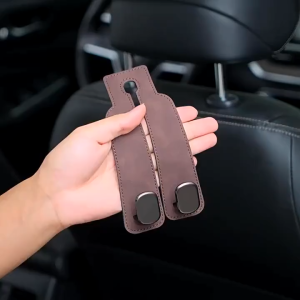 Car Seat Headrest Hook Suede Leather Metal Hook Hanger
