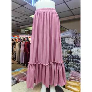 Rok SuSun Bahan Hyget Premium/Rok susun Clara polos tinggi 93cm/Rok Terbaru Terlaris bahan tebal dan adem di pakai ..rok viral bermotif maupun polos