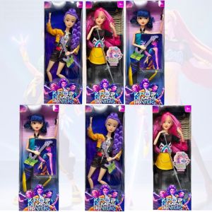 2026 Hot Kpop Demon Hunters Music Style Figure Dolls Rumi Mira Zoey DIY Plastic Toys for Girls Beautifu Collectible Party Gift