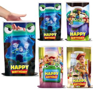 Bandai | 10~100pcs Toy Story Themed Birthday Gift Bags Plastic Candy Treasure Bags with Handles Suitable for Party Favors and Giveaways
