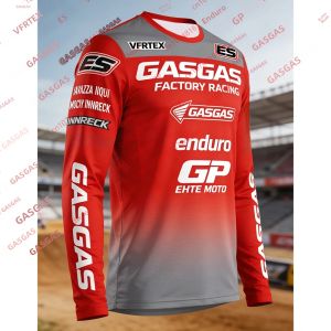 GASGAS Factory Racing Enduro GP Áo Đấu Motocross Dành Cho Nam Nhanh Khô Thoáng Khí Tay Dài VFRTEX ES MX Off-Road Top Dành Cho Tay Đua