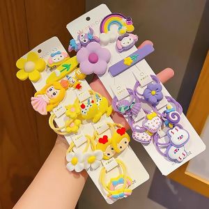 Kẹp tóc mái hàn quốc thun buộc tóc mẫu cute 15 chi tiết cho bé gái