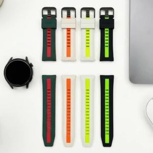 GEEKTHINK | Dây Đeo Đồng Hồ Silicon Hai Màu 22mm Dây Đeo Thể Thao Đa Năng Dành Cho Huawei Watch GT 7/6/5 Tương Thích Với Nam Và Nữ Dây Đeo Đa Năng 46mm