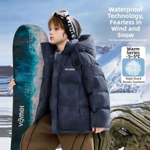 Ask Junior | Hooded Insulated New Tiedye Duck Down Jacket