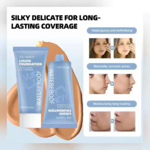 TEN TWENTY Blue Liquid Foundation Cream Long Lasting Matte Flawless Waterproof Sweatproof Smudge Proof Full Coverage Make up Natural Lool Concealer -60ml