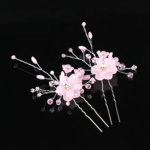 Korean Style Handmade Hairpins Wedding Newborn U-Shaped Ball Headwear Pearl Flower Decorations Girls Hair Accessories