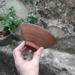 Bát chawan mộc vẽ hoa Nhật bản