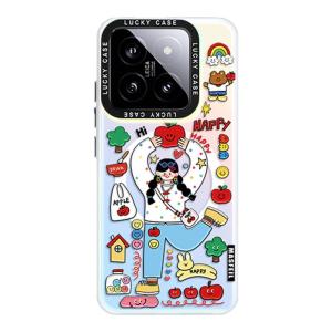 MASFEIL | Masfeil Ultra-Thin Silicone Phone Case For Xiaomi 14Pro And 15Ultra Magnetic Absorption With Stand Full Cover Cute Female Model