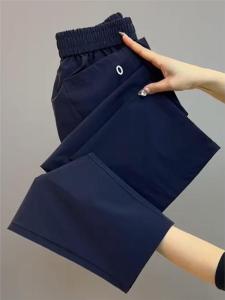 Quick Dry Sport Pants Womens Summer Thin Lightweight Elastic Waist Radish Loose Old Dad Harlan Pants High Waist Eighteen Pants