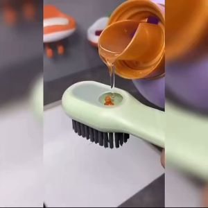 Sikat Pembersih Sepatu Baju Tas Karpet Dispenser Sabun Otomatis 2in1 Brush Serbaguna