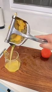 Alat Peras Jeruk Portable Lemon Nipis Orange Apel Sayur Buah Aluminium Untuk Dapur Alat Pemeras Presser Stainless Steel Juicer Squeezer Ukuran Besar