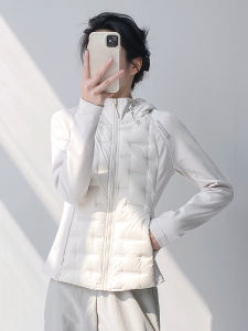 JUYU | Womens Lightweight Down Jacket with Hood修身 Outdoor Sport 90 White Goose Down