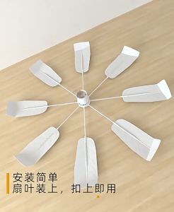 360° Central Aircond Anti Direct Blowing Wind Guide Fan Rotating Blade Cassette Aircon Guide Fan Fast Cooling Windshield