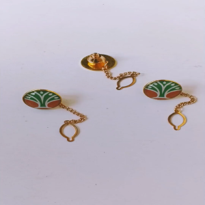 Pin Bros Lencana Kancing Rantai Kuningan Kementerian Kehutanan