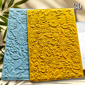 Transparent 3D embossed folder - daisy DIY Paper Cuttings mold embossed plastic plate design scrapbook 16x11.5 cm new product