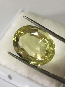 Lemon Quartz เลมอนควอทซ์แท้ 15 กะรัต เม็ดใหญ่ ไซส์เบิ้ม เนื้อสะอาด ไฟดี สีสวยค่ะ