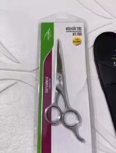 Kéo Cắt Tóc Thép Không Gỉ Cao Cấp KỀM NGHĨA KT.703 168cm - Tặng Kèm Bao Da (Lưỡi Ngắn)