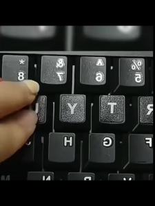 Keyboard Stickers Key Stickers Desktop Computer Universal Type Wear and Aging Paint Peeling Repair Single Letter English