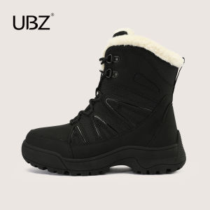 UBZ Winter Snow Boots Womens Mid-Calf Fleece Lined Anti-Slip Outdoor Skiing Cotton Shoes Cold Resistant New 2024 Model Harbin