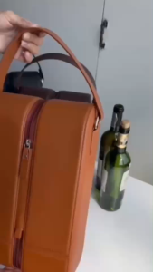 PARAGON DOUBLE WINE HOLDER กระเป๋าใส่ไวน์ กระเป๋าใส่ไวน์แบบ 2 ขวด กล่องใส่ไวน์ กล่องใส่ไวน์แบบ 2 ขวด กระเป๋าไวน์คู่