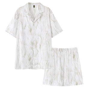 Bộ đồ ngủ nam MiiOW Cat Man bằng lụa băng tay ngắn mỏng thoáng khí