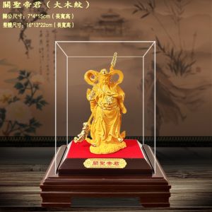 Velvet Sand Gold Decoration Alluvial Gold Crafts Guan Gong Office Home Store Company Wenchang Bamboo Opening Gift