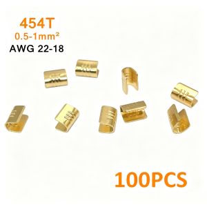 100Pcs/lot 453 U Shape Copper Ring Terminals Non-Insulated Cable Wire Spade Electric Butt Docking Connector 454A/B/C 453 452 459