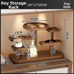CHUJUN | Entryway Storage Shelf Key Organizer Desk Decorative Tray