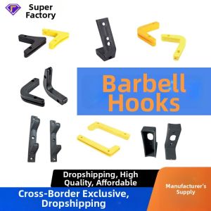 Cast Iron Gym Equipment Deep Squat Rack Accessories Barbell Holder Hook Rubber Coated Double Layer Smith Machine Storage Bar