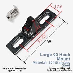 Lock and Hook Aluminum Window Door Accessories