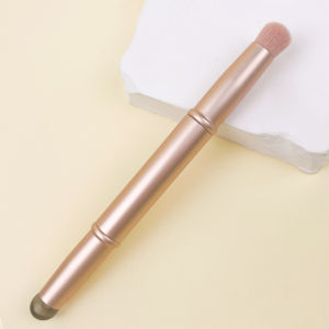 1pc double-head lip brush aluminum alloy shell dust-proof cover makeup brush jelly lip brush makeup tool facial makeup bru