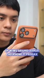 Ốp lưng sợi Carbon Aramid Armor 600D Fiber cho iPhone 18 17 Air 16 Pro Max hiệu WIWU DCC-206 Siêu Mỏng Chống Vân Tay AF Viền camera kim loại bảo vệ camera