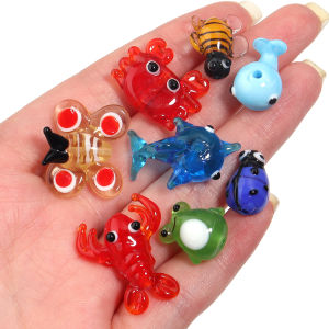 2-10 Chiếc Động Vật Hạt Thủy Tinh Bộ Cá Voi Ếch Lampwork Hạt Cho DIY Trang Sức Làm Rời Không Gian Siêu Tốc Hạt Thân Thiện Với Môi Trường Hàng Thủ Công Tiếp Liệu